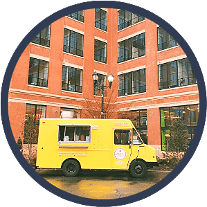 picture of apartment complex food truck catering