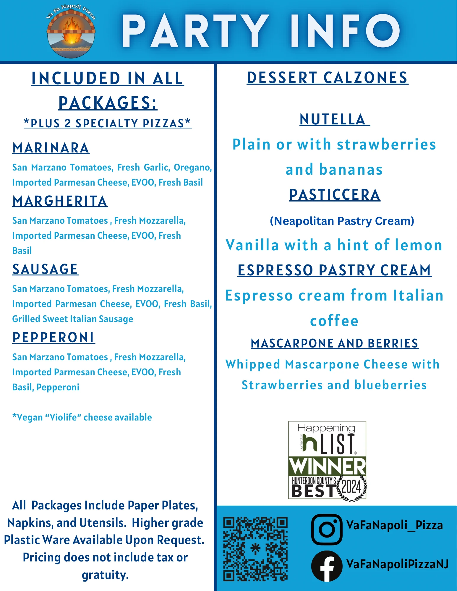 va fa napoli menu 1