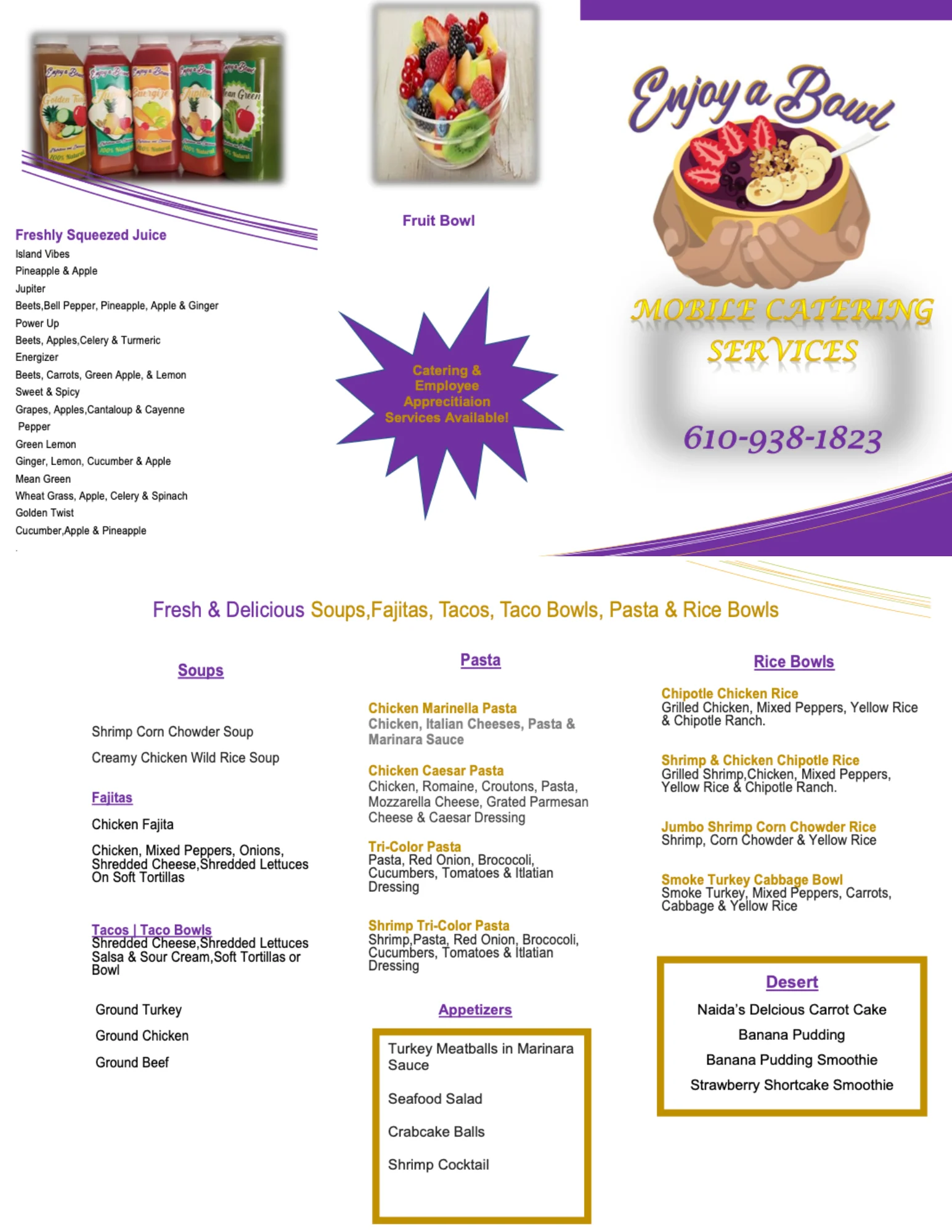 enjoy a bowl menu no prices