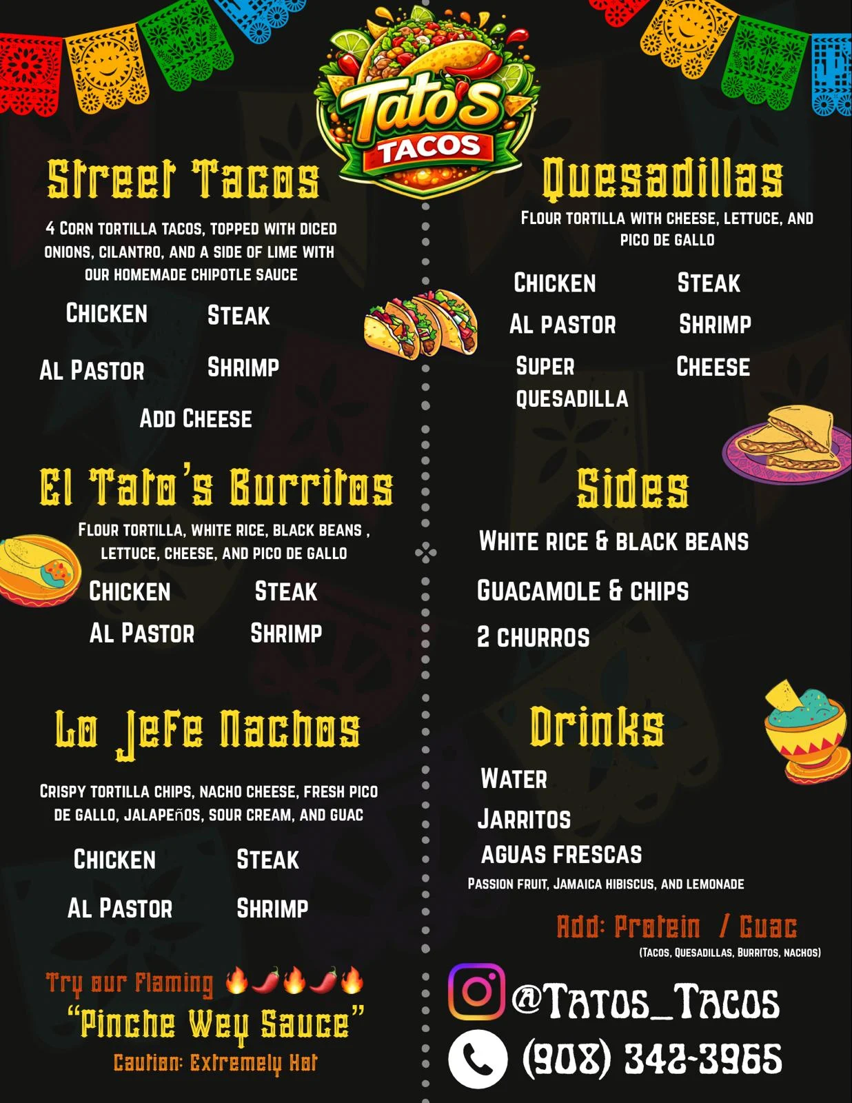 Tatos Tacos Menu No Prices